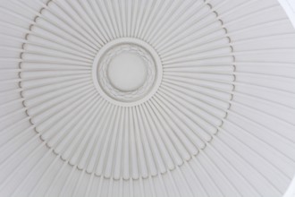 Round white ceiling in one chapel of Roskilde cathedral, Roskilde, Denmark, Europe