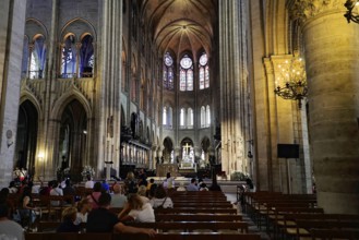 Cathedral Notre-Dame de Paris, Ille de la Cité, 4th arrondissement, Paris, France, Europe, Interior