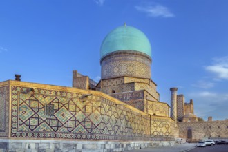 Dome of Tilya Kori Madrasa, Samarkand, Uzbekistan, Asia