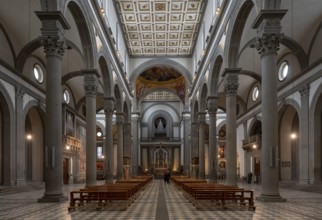 Florence, Firenze, San Lorenzo, First church building of the Renaissance, view to the east