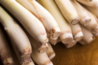 Lemon Grass on wood background