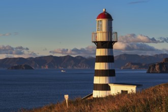 Petropavlovsky Lighthouse founded in 1850 located on Kamchatka Peninsula on shore of Avacha Gulf in