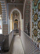 TANGIER, MOROCCO, APRIL 03, 2023, Oriental decoration in the derelict old famous Hotel Continental
