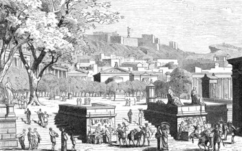 Marketplace at Athens in ancient Greece
