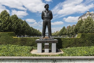 Brussels, Belgium, 07 03 2019, Statue of field Marshal Montgomery, Europe