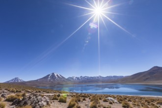 Lagunas Altiplanicas, Miscanti y Miniques, amazing view at Atacama Desert. Chile, South America