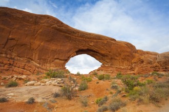 Beautiful rock formations in Arches National Park, Utah, USA, North America