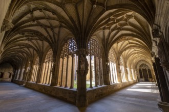 Cloister of the Knights, Monastery of Santa María La Real, Nájera, La Rioja, Spain, Europe