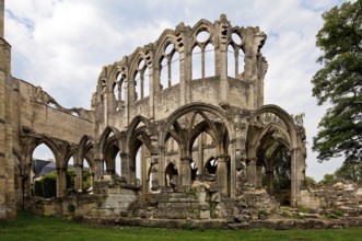 Cistercian abbey mid 13th century, church ruins, choir from south-east, St., Sankt, Saint