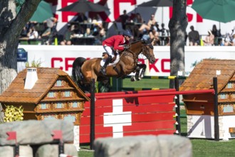 Calgary, Canada, Sept., 7, 2024. Daniel Deusser of Germany, riding Gangster VH Noddevelt compete in