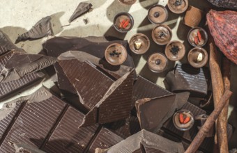 Schokolade Bonbons und Schokolade Bar