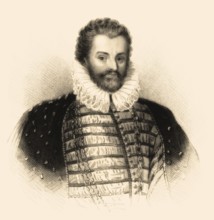 Sir Christopher Hatton, 1540-1591, an English politician, Lord Chancellor of England, Great Britain