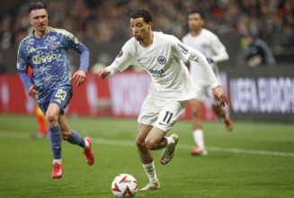 Football, Europa League, round of 16 second leg, 2024/2025, Eintracht Frankfurt vs. Ajax Amsterdam,