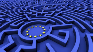 Symbolic image on the subject of complexity, bureaucracy, difficulties, etc. in the EU