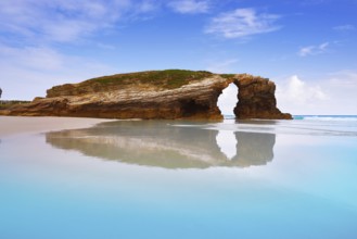 Playa las catedrales Catedrais beach in Ribadeo Galicia of Lugo Spain
