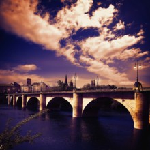 The Way of Saint James in Logrono bridge Ebro river at Spain