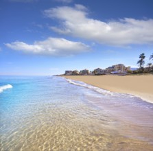 Denia las Marinas les Bovetes beach in Alicante of Spain