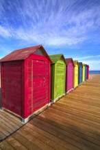 San Juan of Alicante beach playa at Costa blanca of Spain colorful houses