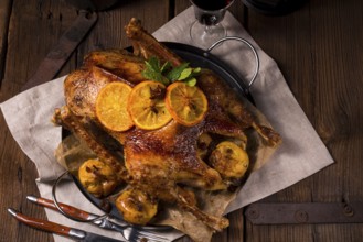 Crispy roast goose