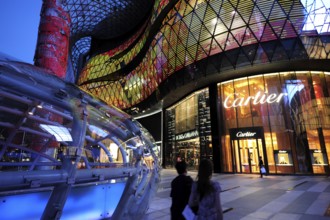 Ion Orchard, a modern shopping centre in the evening, Orchard Road, Singapore, Singapore, Asia