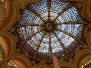 Magnificent dome of a historic building seen from the inside, Paris, France, Europe