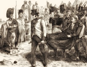 Death of General Abercromby, Battle of Alexandria, 21 March 1801, French campaign in Egypt and