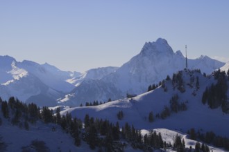 View from the Saanersloch ski area, Switzerland, Europe