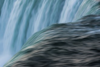 The crest of the Canadian Horseshoe Falls in Niagara Falls, Ontario, Canada, North America