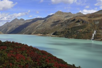 Austria: Lake Silvretta at Bielerhöhe in Montafon has a dam for electricity power