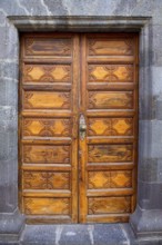 Ancient wooden door Santa Cruz de La Palma in Canary islands