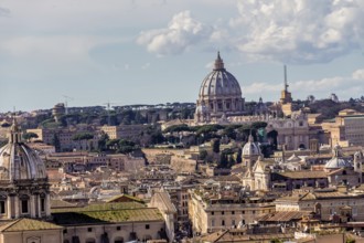 Italy, Rome with St Peter's Basilica. Seen from the Vittorio Emanuele II monument Austria, Europe