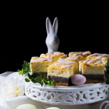 Delicious Easter poppy seed cake with white icing