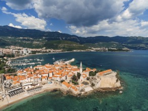 Old Town of Budva, photo from a drone.