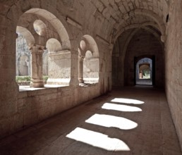 Cistercian monastery founded in 1146, cloister north wing inside to the west