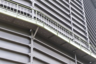 Close-up of the wall of a gasholder