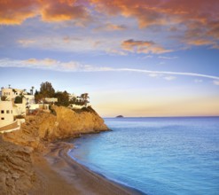Esparrello beach playa in Villajoyosa of alicante in Spain also Asparrallo in Vila Joiosa at Costa