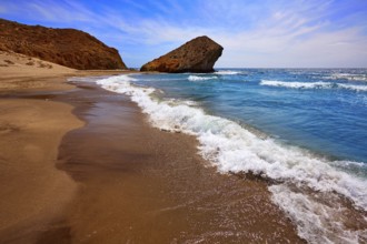 Almeria Playa del Monsul beach at Cabo de Gata in Spain