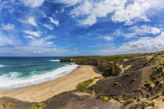 The Great Ocean Road of Australia. Magnificent little beach in the bay of Pacific ocean. The