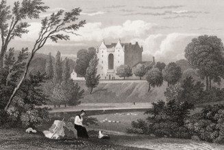 Craigston Castle, near Turriff, Aberdeenshire, 19th century, from Modern Athens by Th. H. Shepherd