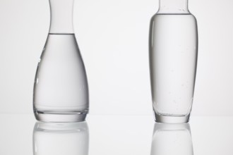 Glasses of water on the glass table