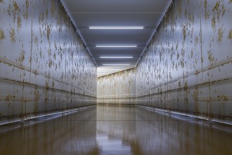 A typical underground corridor background 3d illustration
