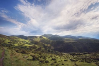 Valley landscape in La Rioja, Spain, Europe