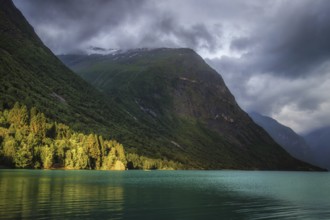 The Kjenndalsbreen is part of the Jostedalsbreen, one of the largest glaciers in Norway, and forms