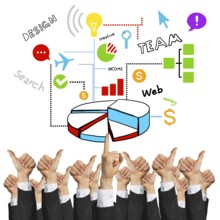 Group of hands of businesspeople showing gestures isolated on white