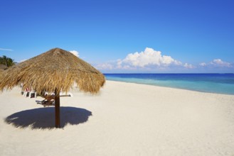 Puerto Morelos beach in Mayan Riviera Maya of Mexico