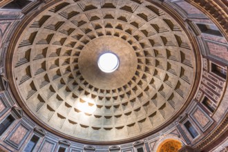 ROME, ITALY, JUNE 14, 2015 : interiors and architectural details of the pantheon, june 14, 2015, in