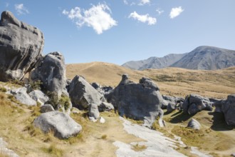 An image of a landscape scenery at Castle Hill New Zealand