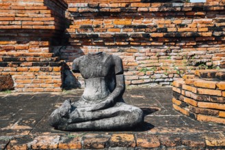 Buddha statue in Wat Maha That, Ayutthaya, Thailand, Asia