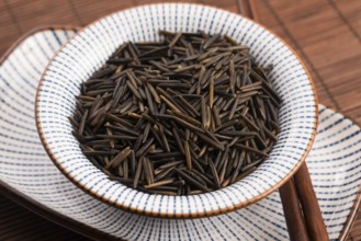 Wild rice in a white ceramic bowl