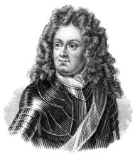 Portait of John Churchill, 1st Duke of Marlborough, 1650 - 1722, an English soldier and statesman,